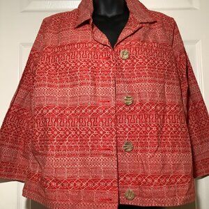 Chico's Scarlet Red Womens Jacket/Blazer
